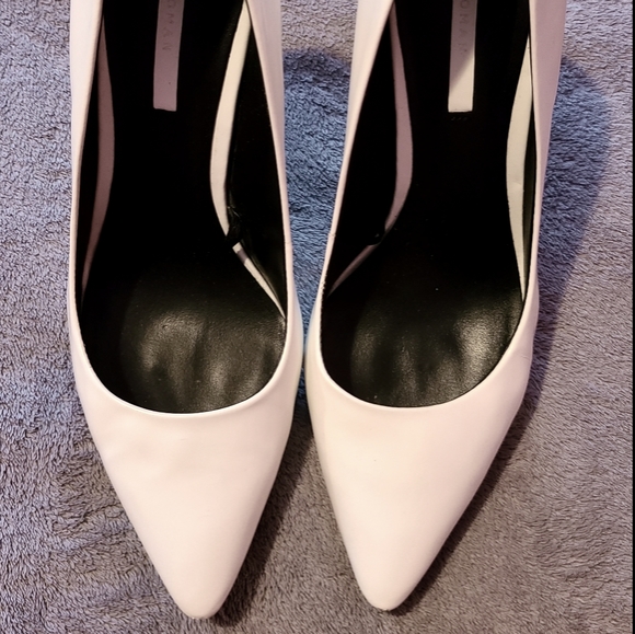 Zara White Wedge/Chunky Heel - Picture 2 of 9